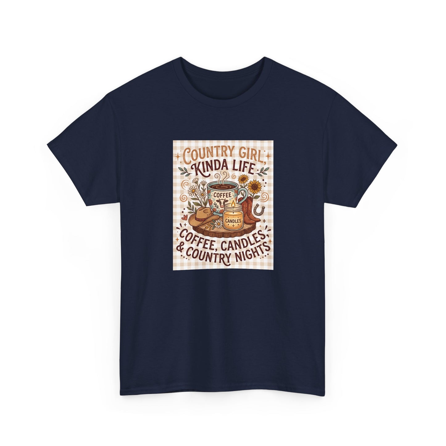 Country Girl Kind of Life Coffee Candles Country Nights T-Shirt