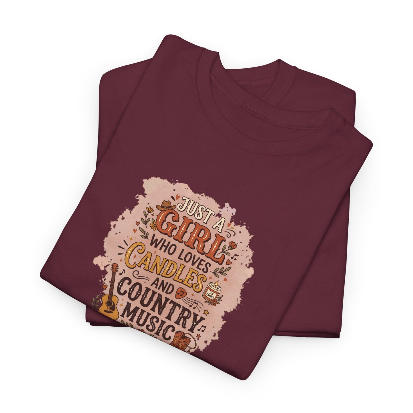 Just a Girl Who Loves Candles and Country Music Graphic Tee