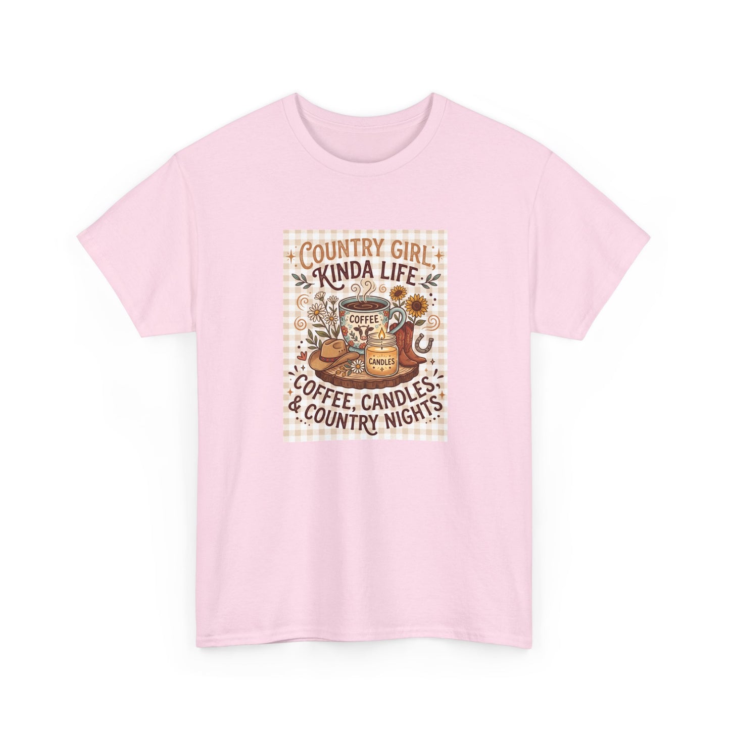 Country Girl Kind of Life Coffee Candles Country Nights T-Shirt