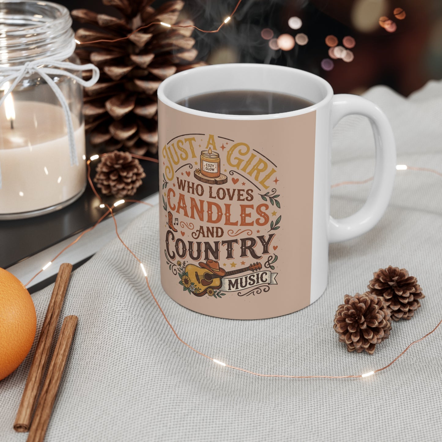 Just a Girl Who Loves Candles and Country Music Coffee Mug