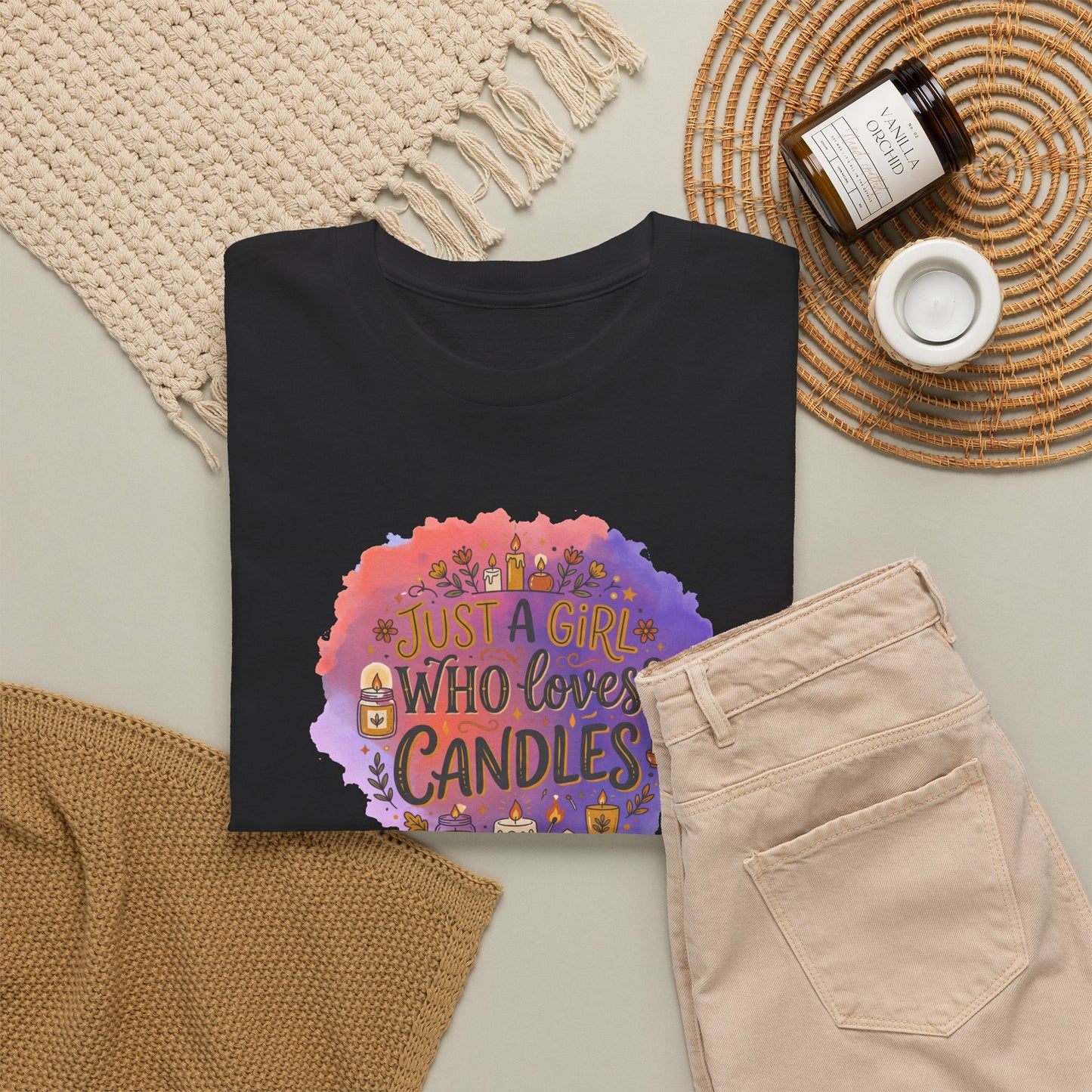 Just a Girl Who Loves Candles Graphic T-Shirt