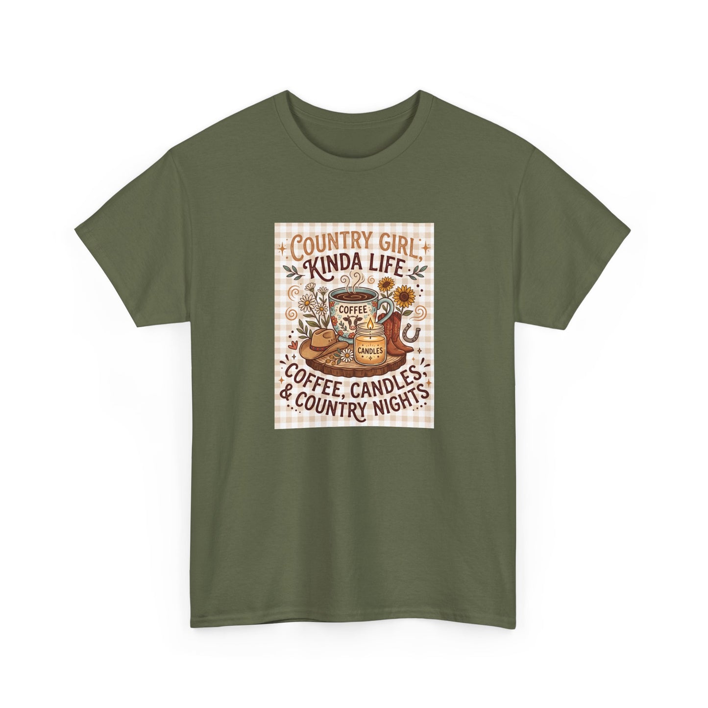 Country Girl Kind of Life Coffee Candles Country Nights T-Shirt
