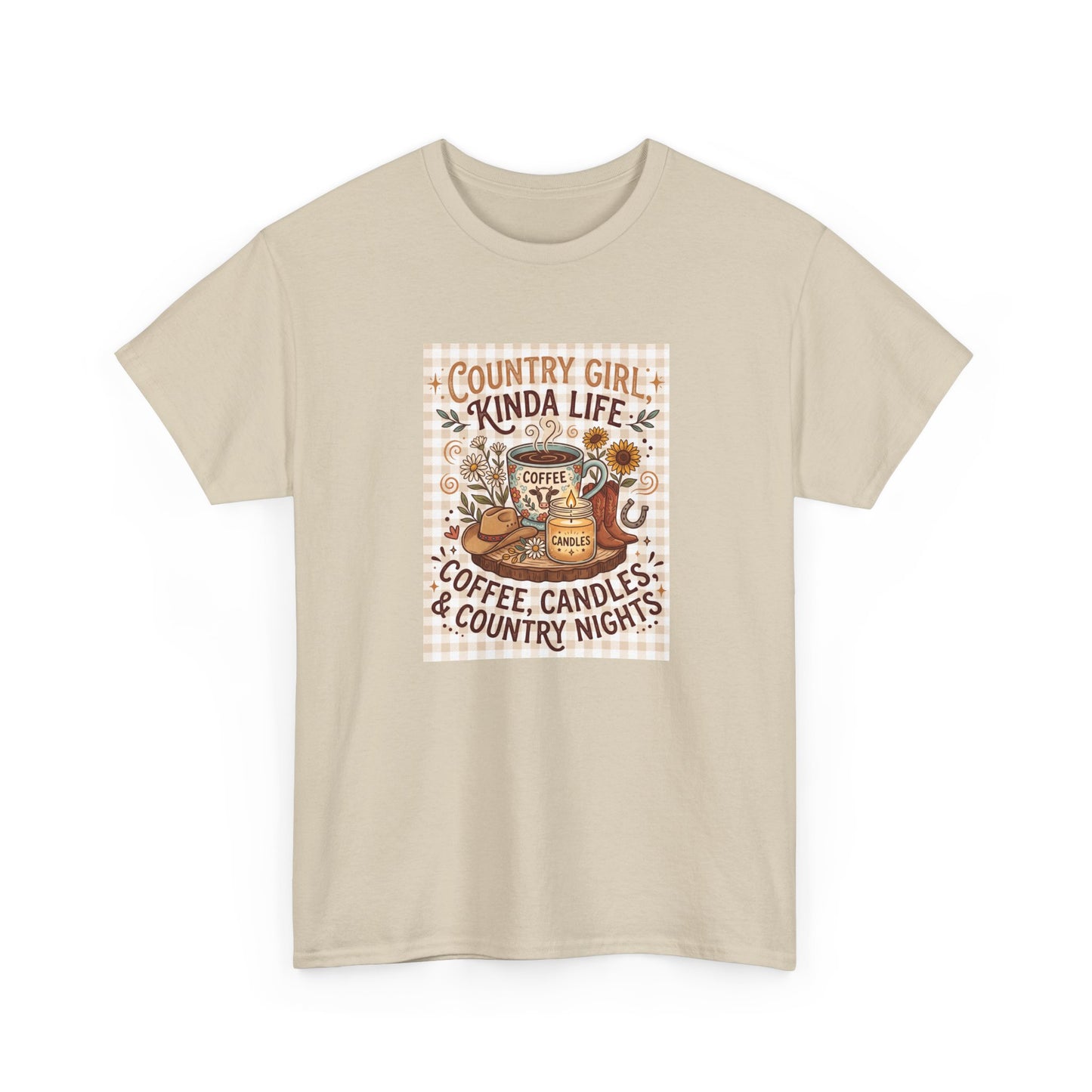 Country Girl Kind of Life Coffee Candles Country Nights T-Shirt