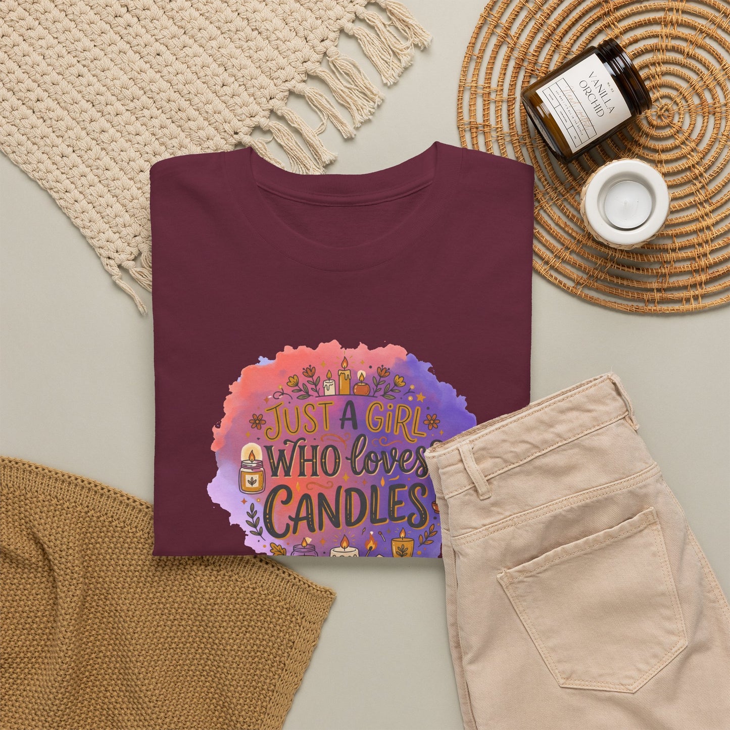 Just a Girl Who Loves Candles Graphic T-Shirt