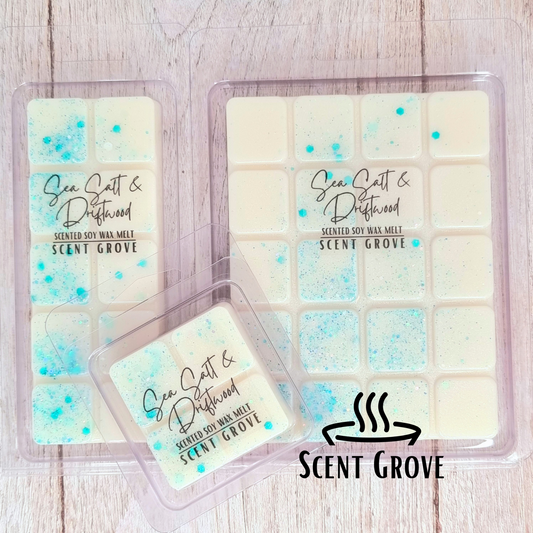 Sea Salt & Driftwood scented soy wax melt