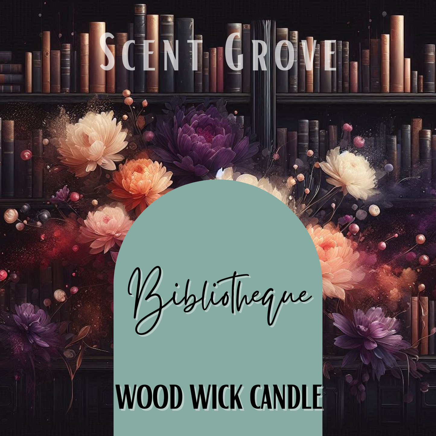 Bibliotheque scented Wood Wick Soy Candle