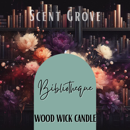 Bibliotheque scented Wood Wick Soy Candle
