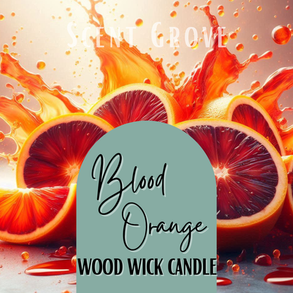 Blood Orange scented Wood Wick Soy Candle
