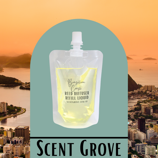 Brazilian Crush Scented Diffuser Liquid Refill 100ml Clear Pouch