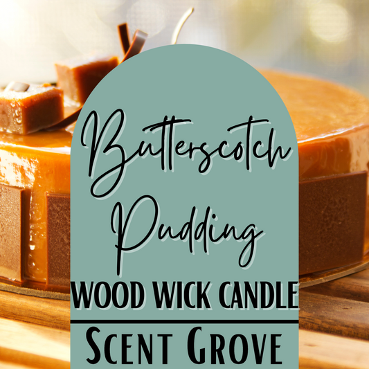 Butterscotch Pudding scented Wood Wick Soy Candle