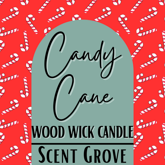 Candy Cane scented Wood Wick Soy Candle