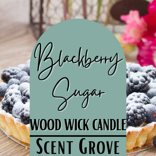 Blackberry Sugar scented Wood Wick Soy Candle