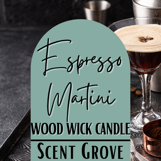 Espresso Martini scented Wood Wick Soy Candle
