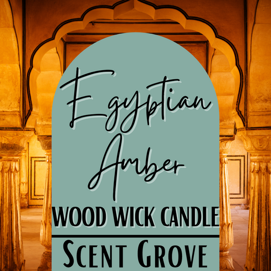 Egyptian Amber scented Wood Wick Soy Candle