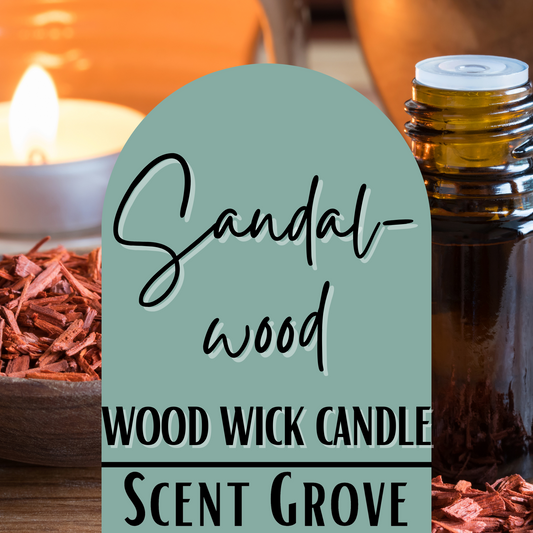 Sandalwood scented Wood Wick Soy Candle