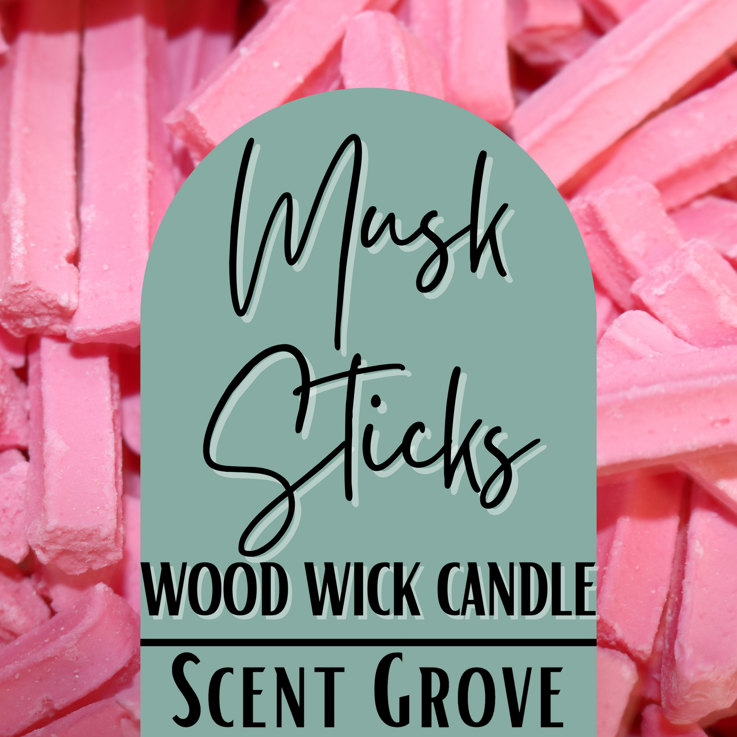 Musk Sticks scented Wood Wick Soy Candle