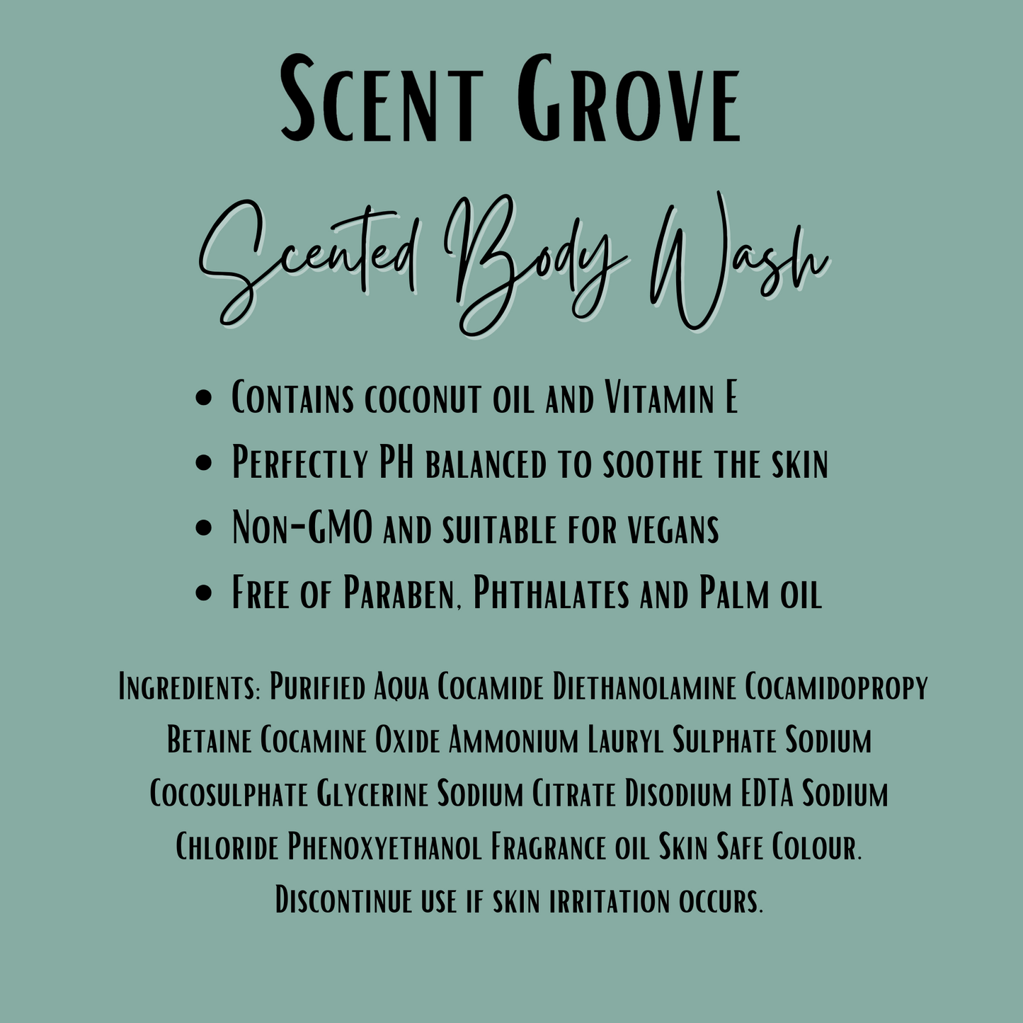 Body Wash, Musk Sticks scented