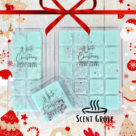 White Christmas scented soy wax melt