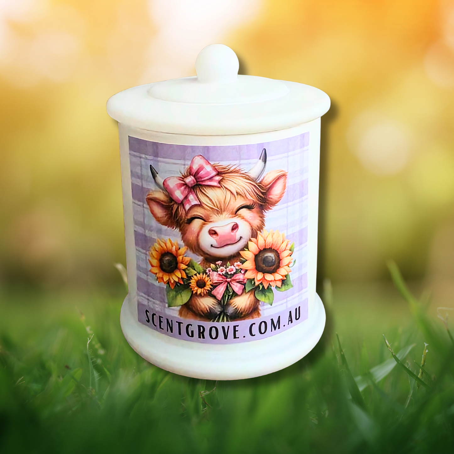 Country Western Wood Wick Soy Candle XL matte white jar