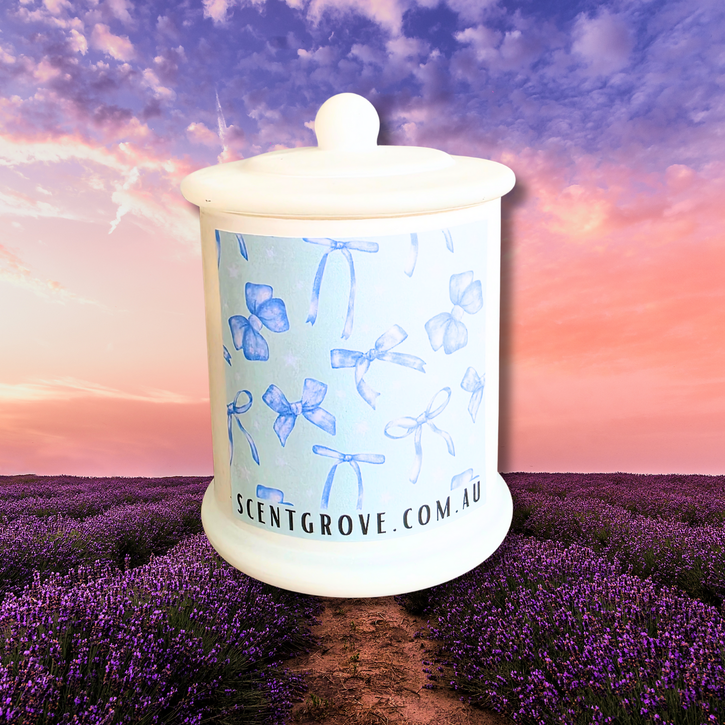 Country Western Wood Wick Soy Candle XL matte white jar