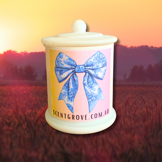 Country Western Wood Wick Soy Candle XL matte white jar