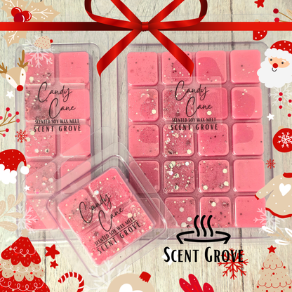 Candy Cane scented soy wax melt