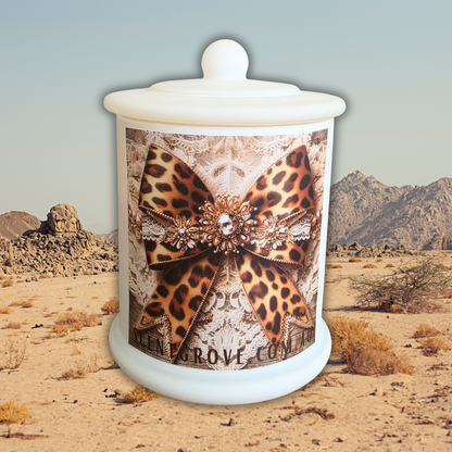 Country Western Wood Wick Soy Candle XL matte white jar