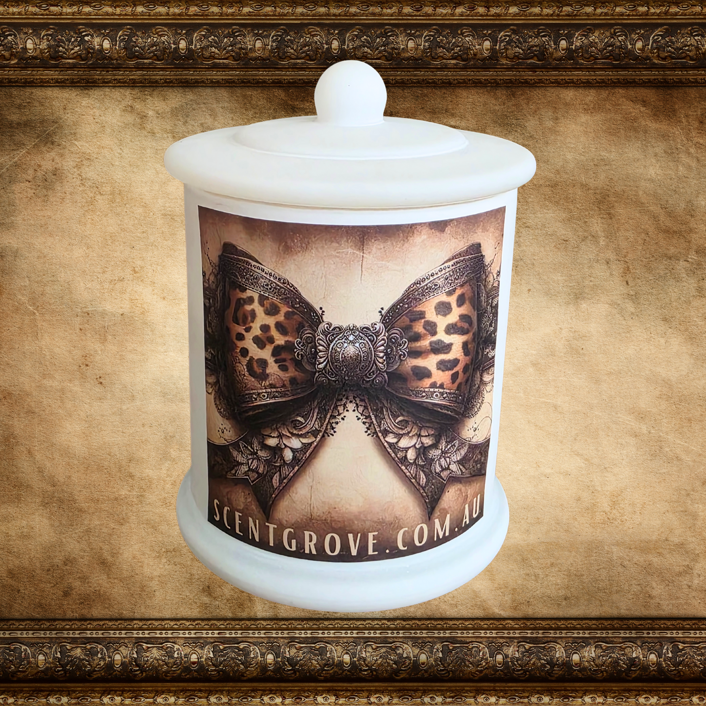 Country Western Wood Wick Soy Candle XL matte white jar
