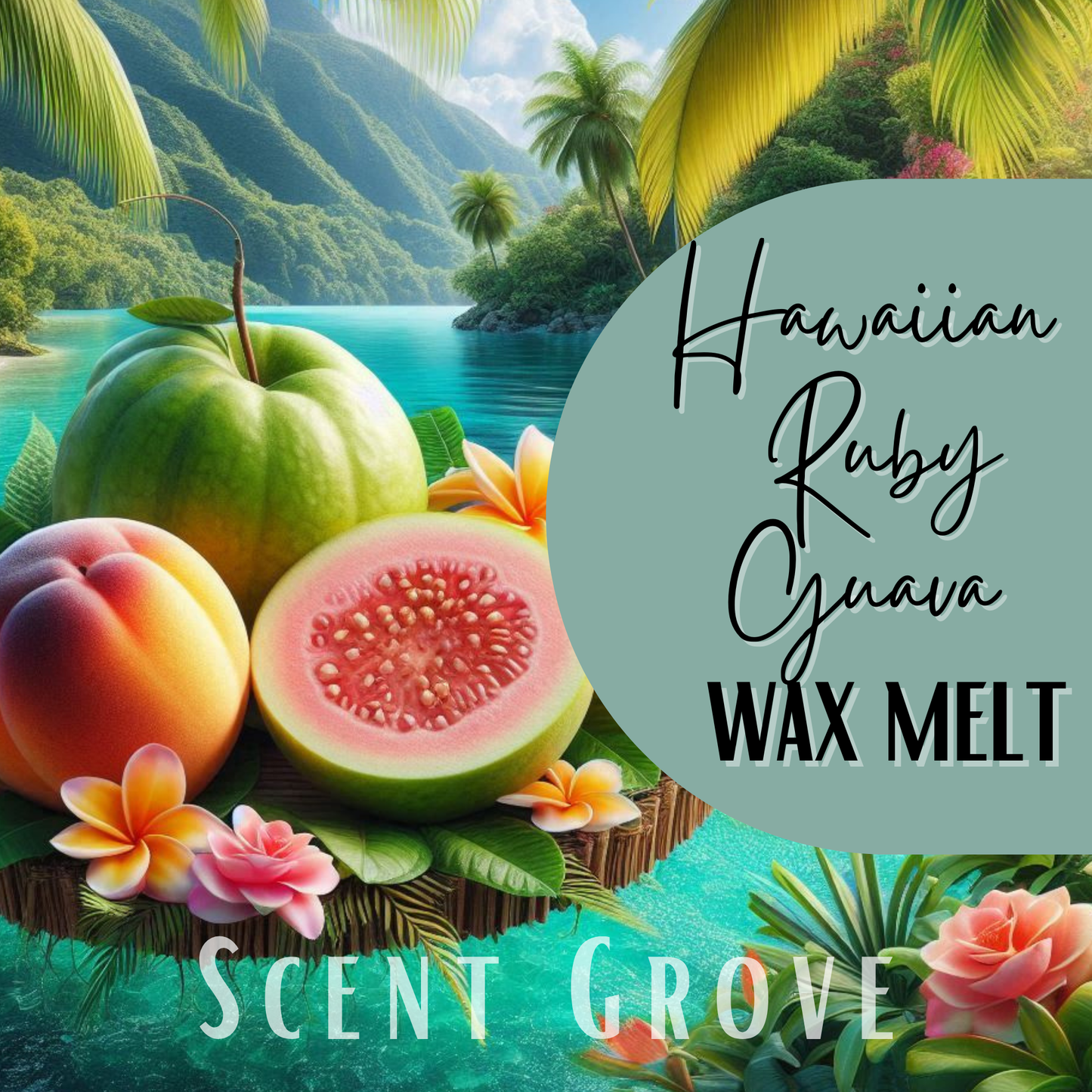 Hawaiian Ruby Guava scented soy wax melt