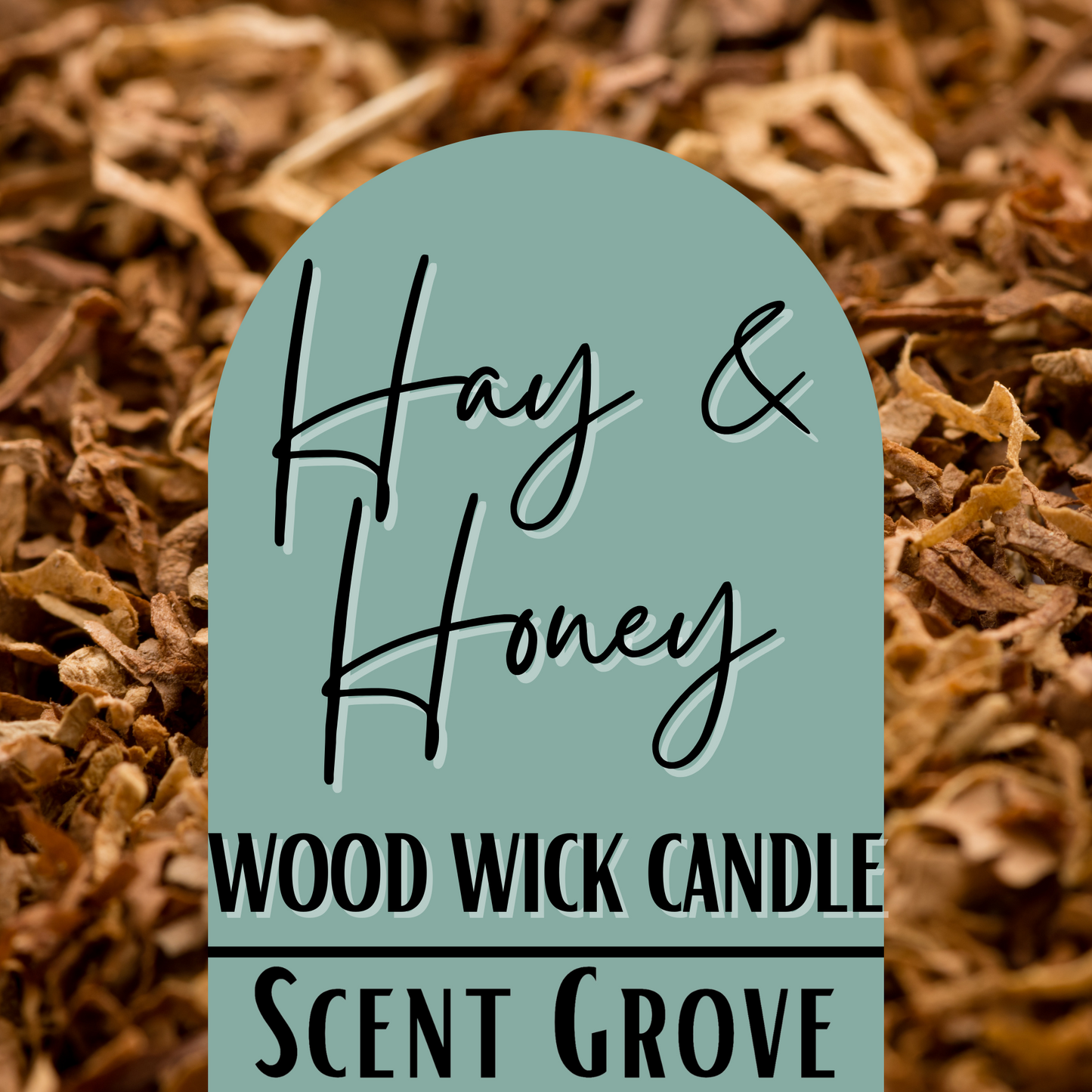Hay & Honey scented Wood Wick Soy Candle