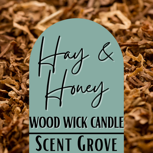 Hay & Honey scented Wood Wick Soy Candle