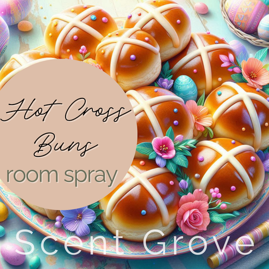 Hot Cross Buns Scented Room Spray Air Freshener multi purpose for car, home, room