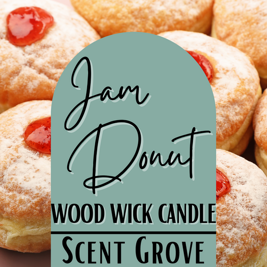 Jam Donut scented Wood Wick Soy Candle
