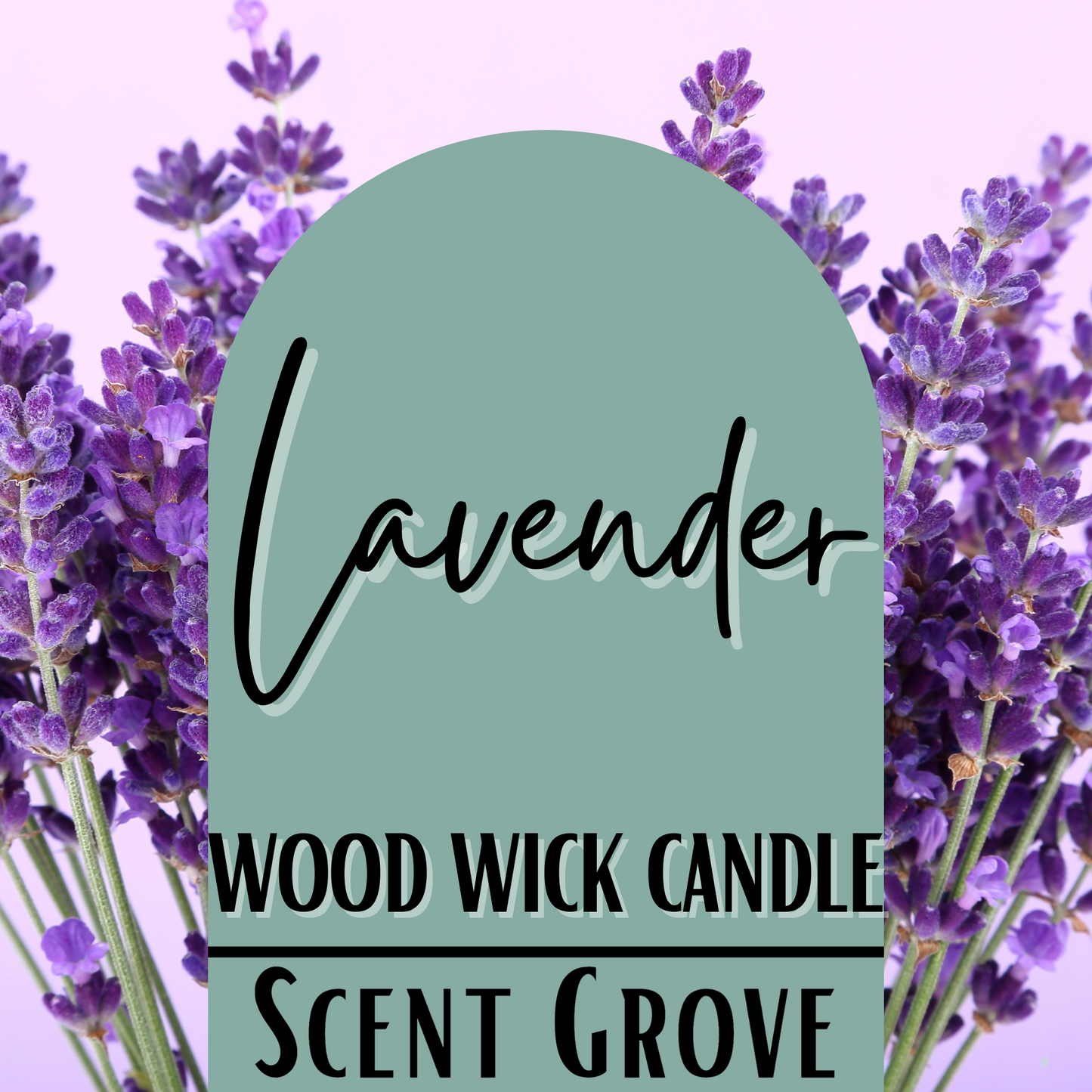 Lavender scented Wood Wick Soy Candle