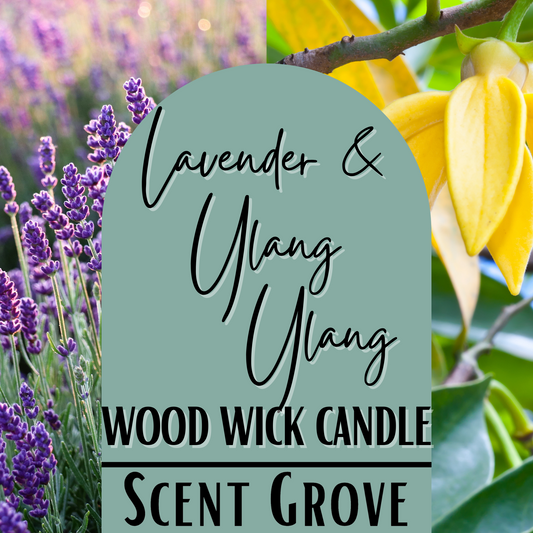 Lavender & Ylang Ylang scented Wood Wick Soy Candle