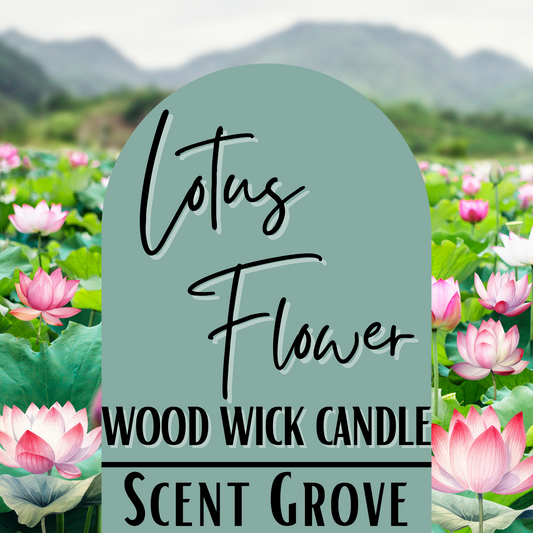 Lotus Flower scented Wood Wick Soy Candle