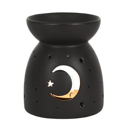 Mystical Moon Black Wax Burner