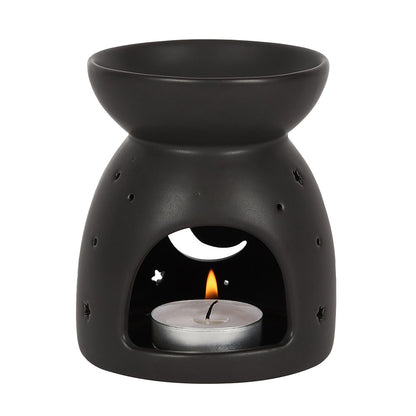 Mystical Moon Black Wax Burner