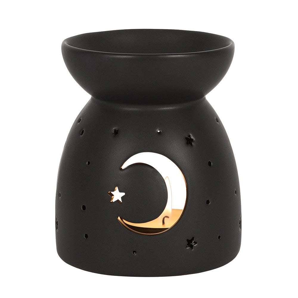 Mystical Moon Black Wax Burner SMALL