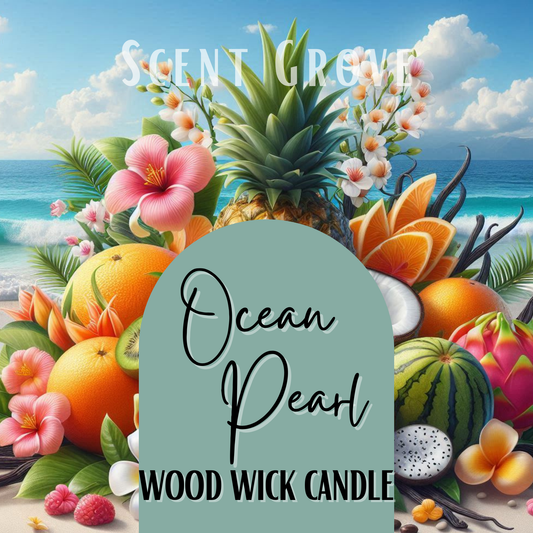 Ocean Pearl scented Wood Wick Soy Candle