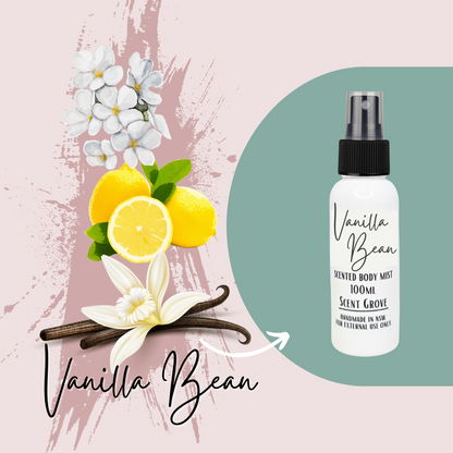 Vanilla Bean scented body mist spray 100ml