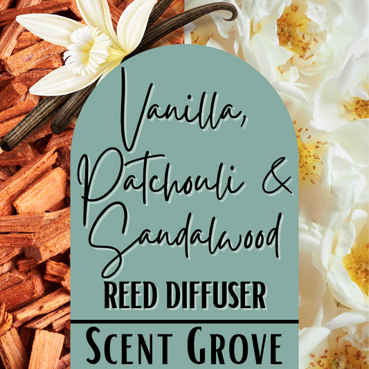Vanilla, Patchouli & Sandalwood Scented Reed Diffuser 200ml