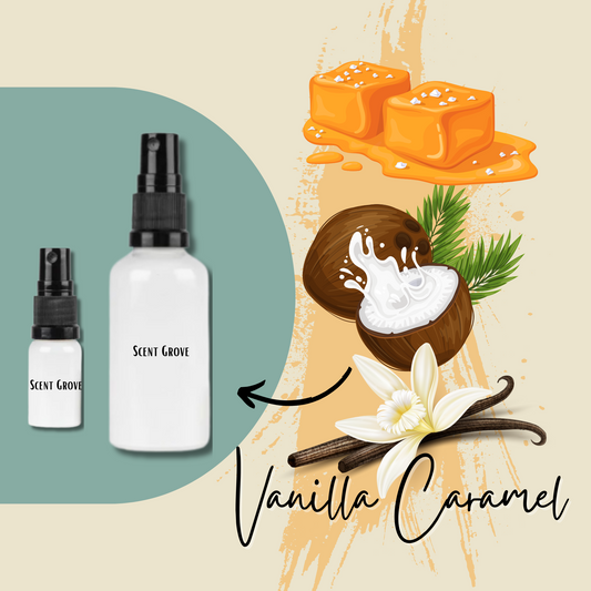 Vanilla Caramel scented fine perfume mist