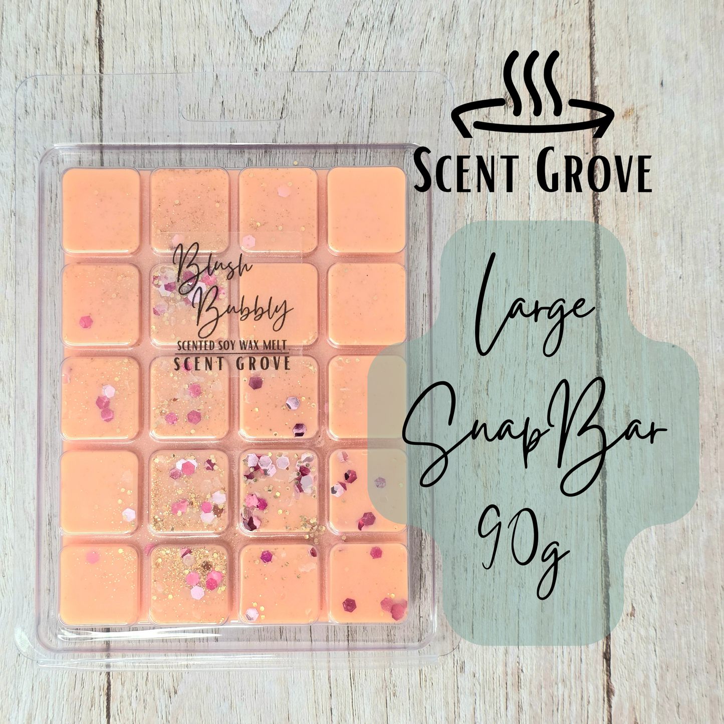 Blush Bubbly scented soy wax melt