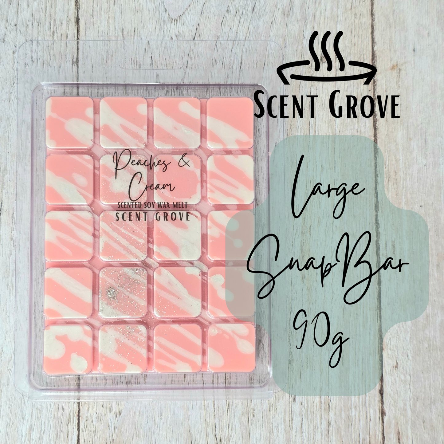Peaches & Cream scented soy wax melt