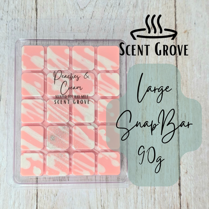 Peaches & Cream scented soy wax melt