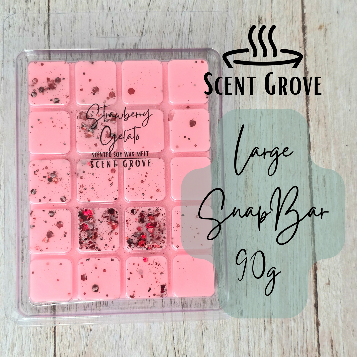 Strawberry Gelato scented soy wax melt