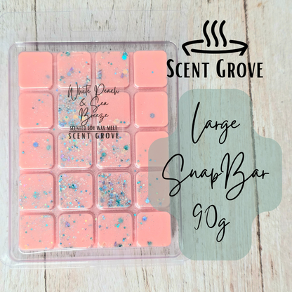 White Peach & Sea Breeze scented soy wax melt