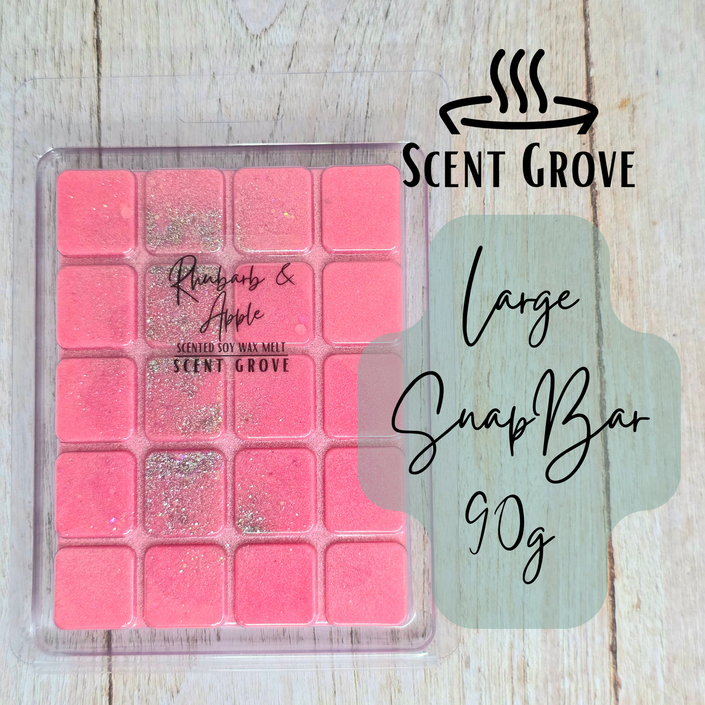 Rhubarb & Apple (Stardust) scented soy wax melt