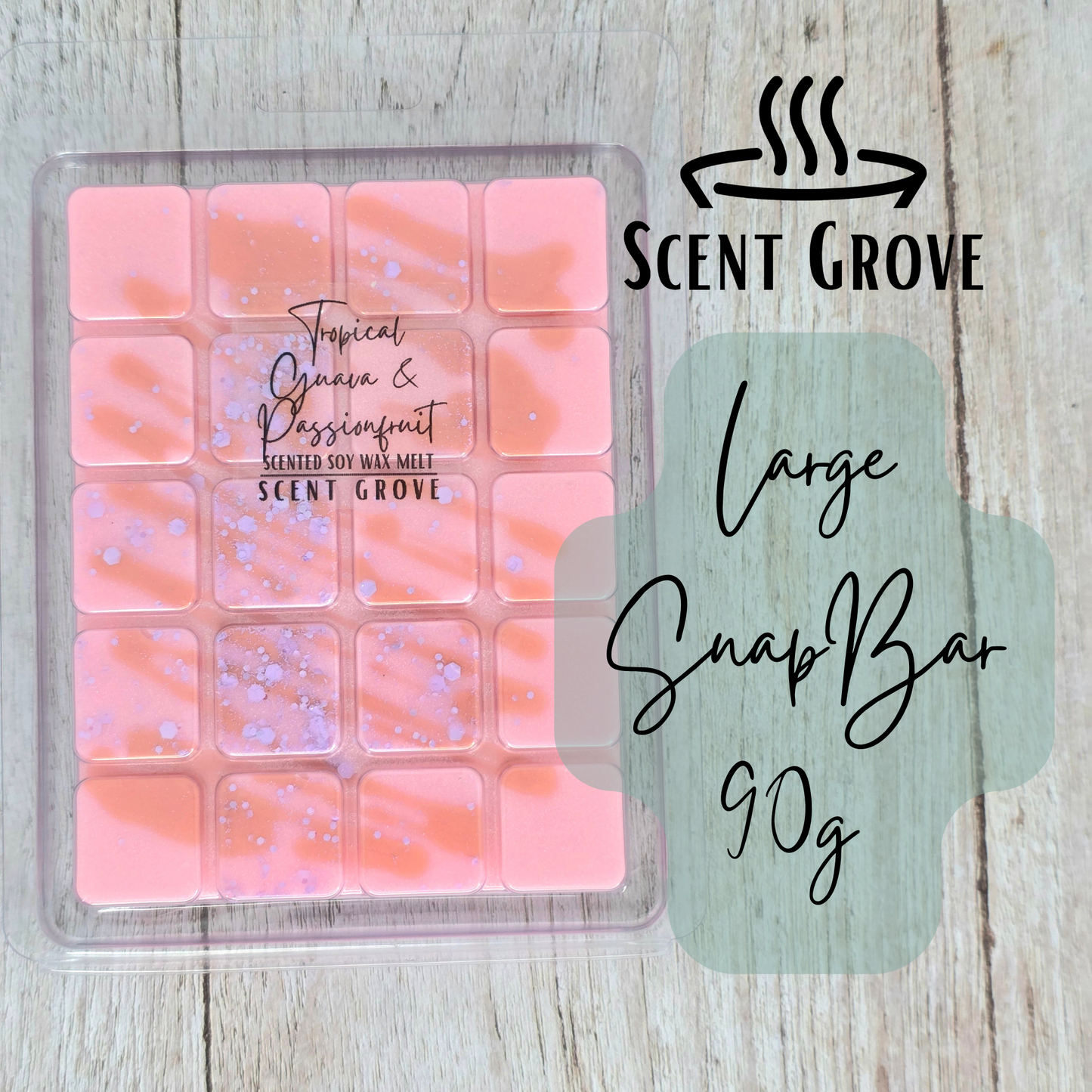 Tropical Guava & Passionfruit scented soy wax melt